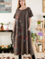 Beautiful Embroidered T-Shirt Maxi Dress