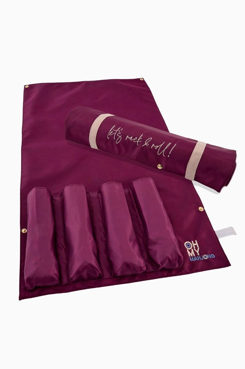 Burgundy Let's Rack & Roll Bag | Oh My Mahjong