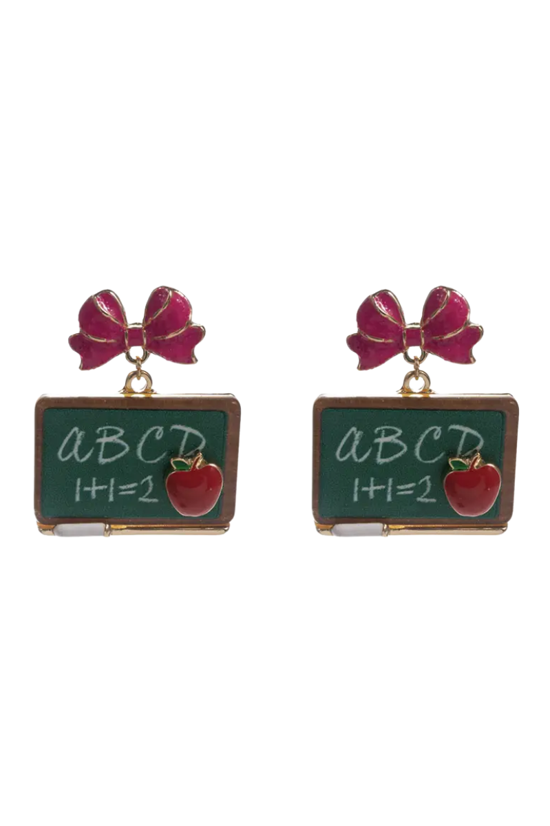 ABC & Chalkboard Teacher Earrings