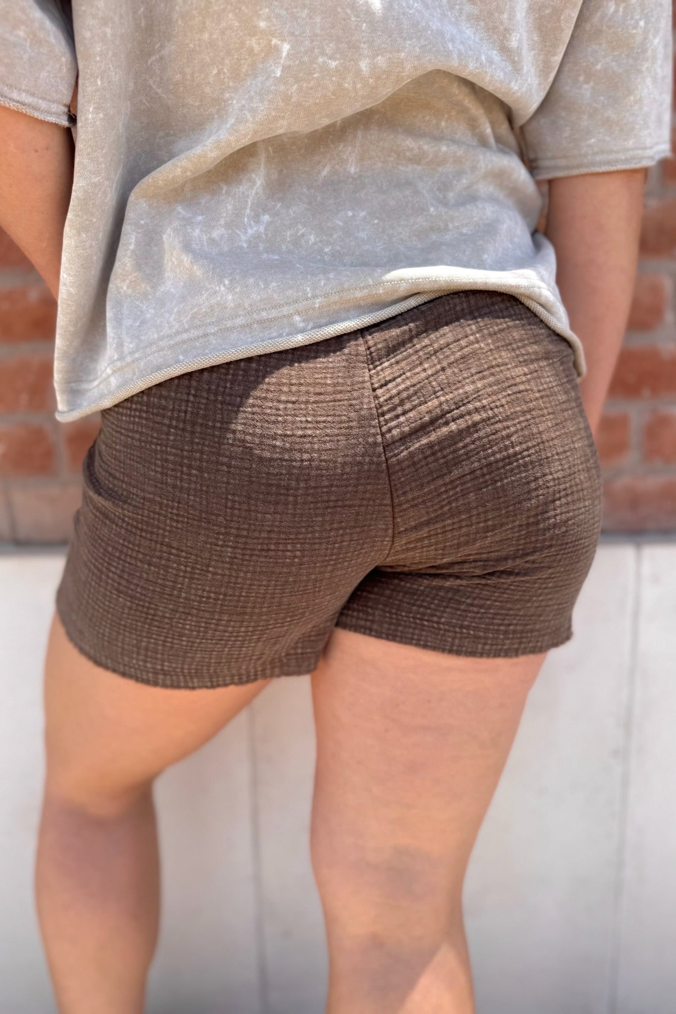 Washed Gauze Frayed Hem Shorts | Final Sale