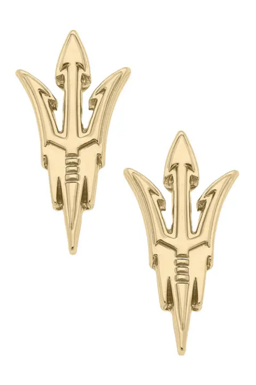 Arizona State Sun Devils 24K Gold Plated Stud Earrings