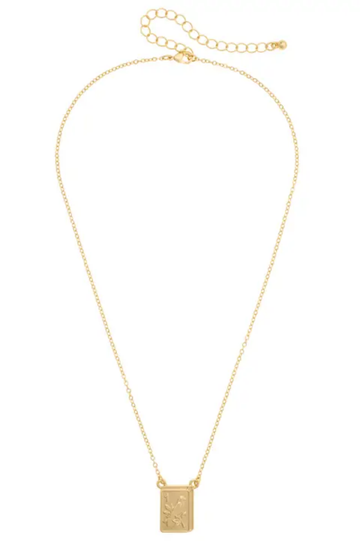 Bird Bam 24K Gold Plated Tile Necklace