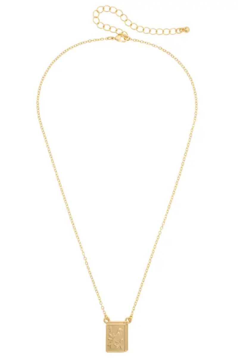 Bird Bam 24K Gold Plated Tile Necklace