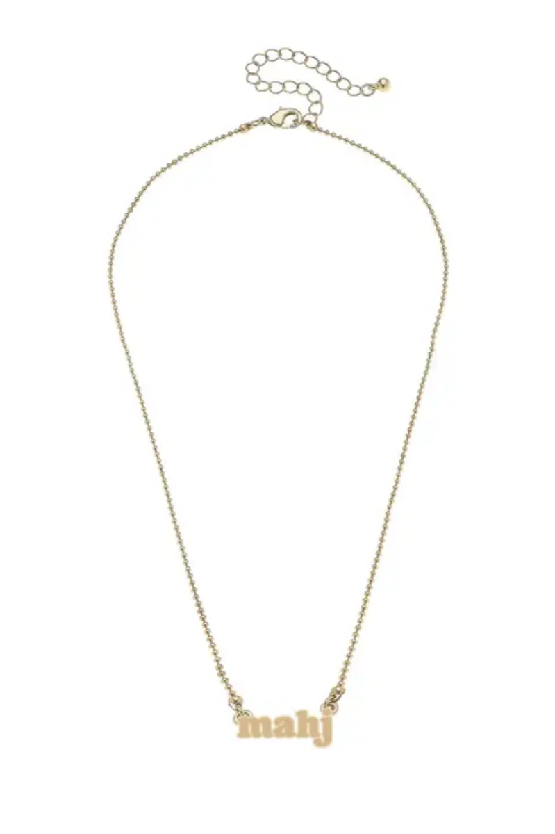 Mahj Ball Chain Necklace in Shiny Gold