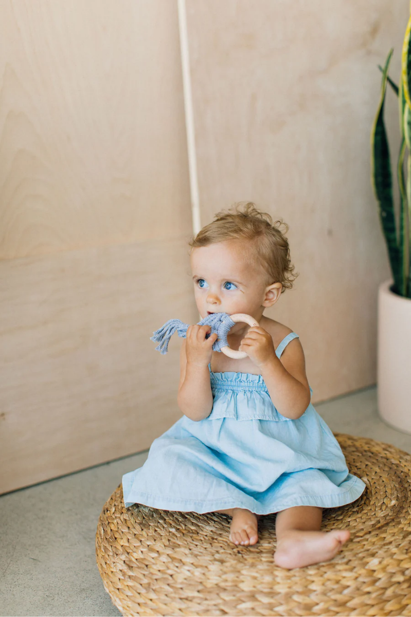 Celeste Macrame Teether + Bead