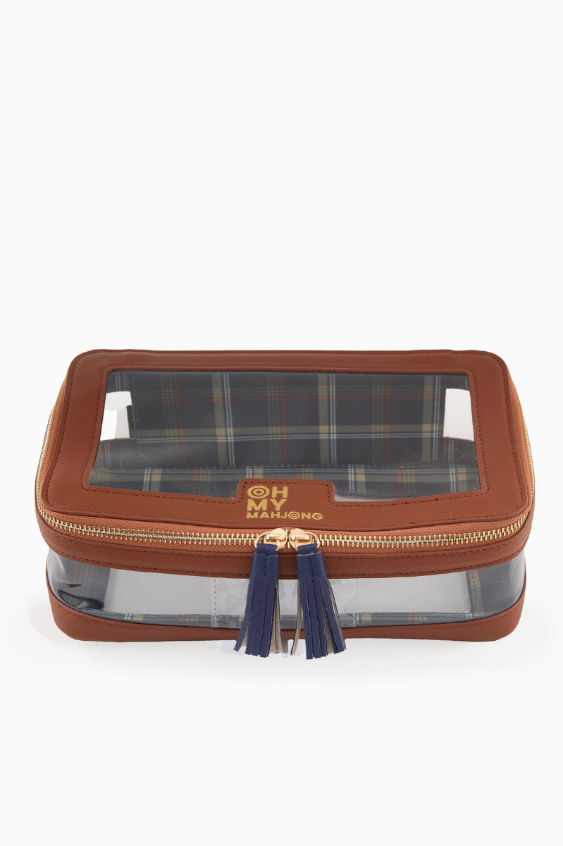 Cognac Tile Storage Bag | Oh My Mahjong