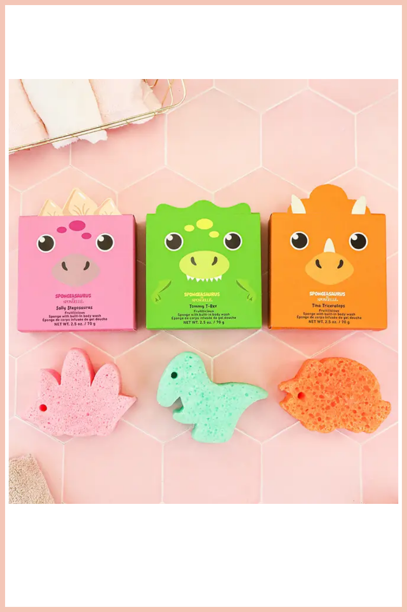 Dinosaur Bath Sponge + Built-in Cleanser | Spongell¨¦