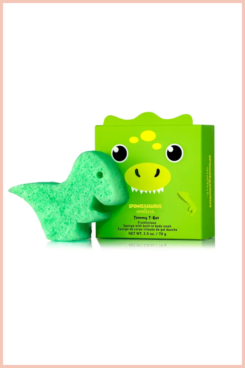 Dinosaur Bath Sponge + Built-in Cleanser | Spongell¨¦