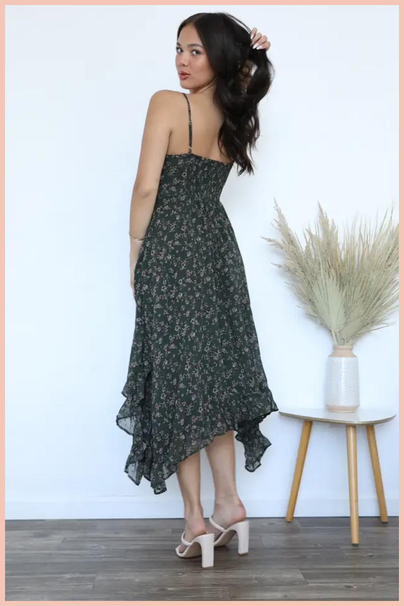 Twist Front Sheer Layered Maxi Dress | Final Sale
