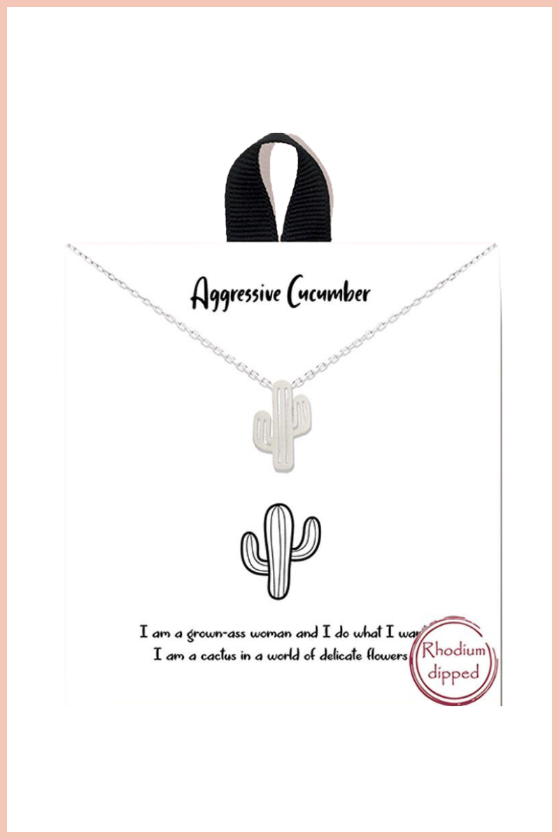 Aggressive Cucumber Cactus Necklace