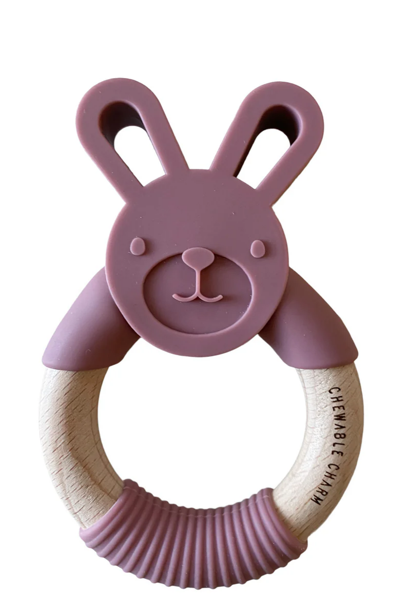 Bunny Silicone + Wood Teether