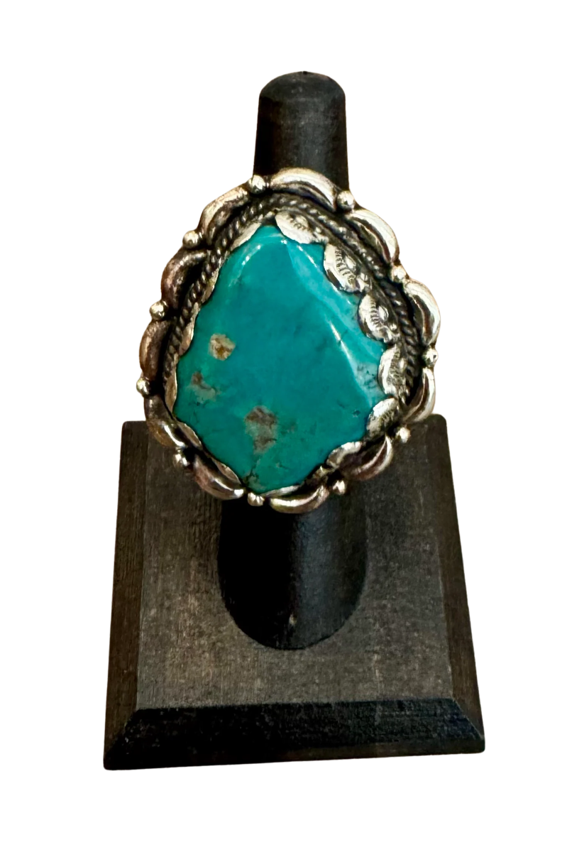 Vintage Heirloom Turquoise Adjustable Ring