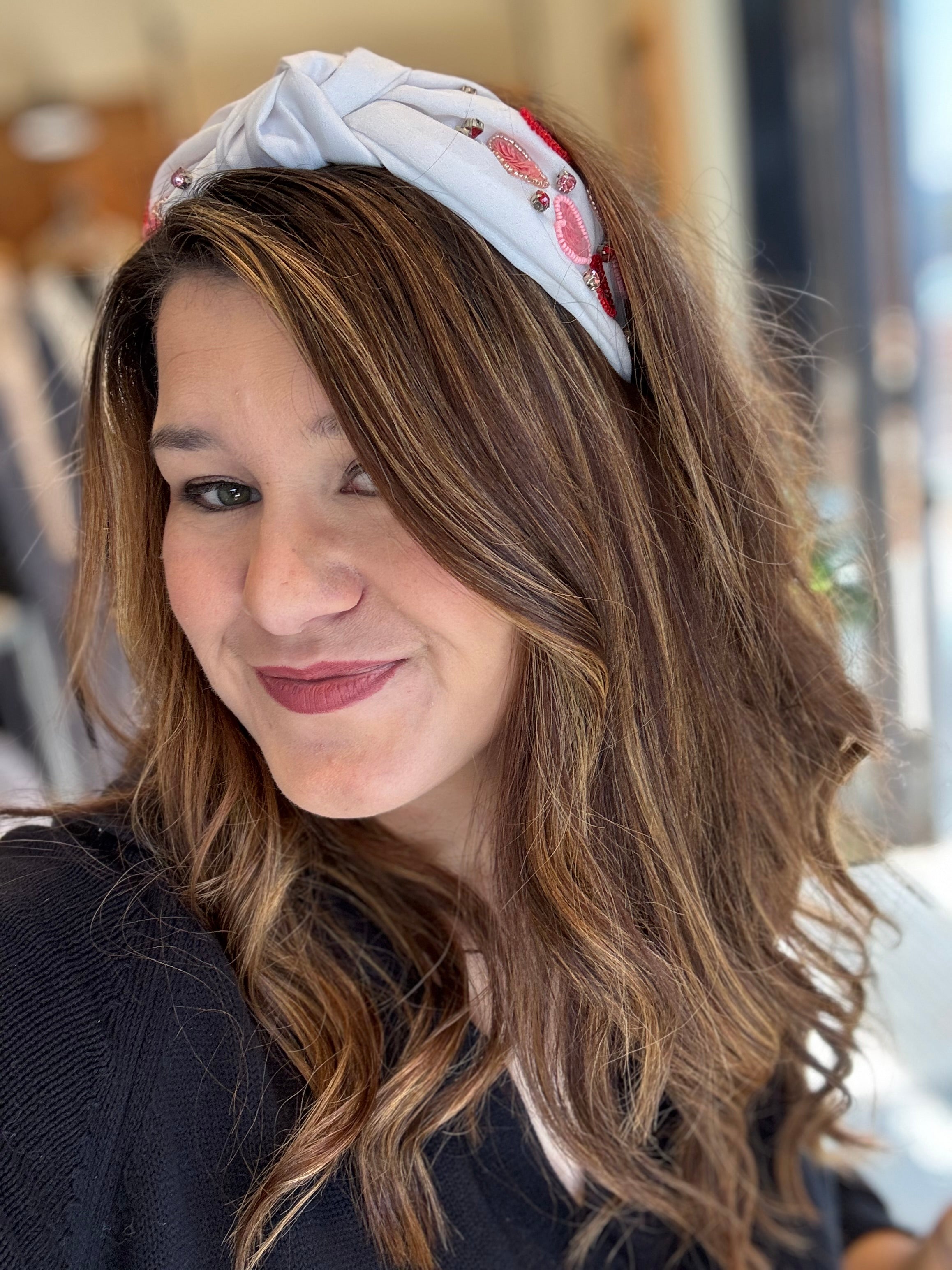 Heart Seed Bead Headband