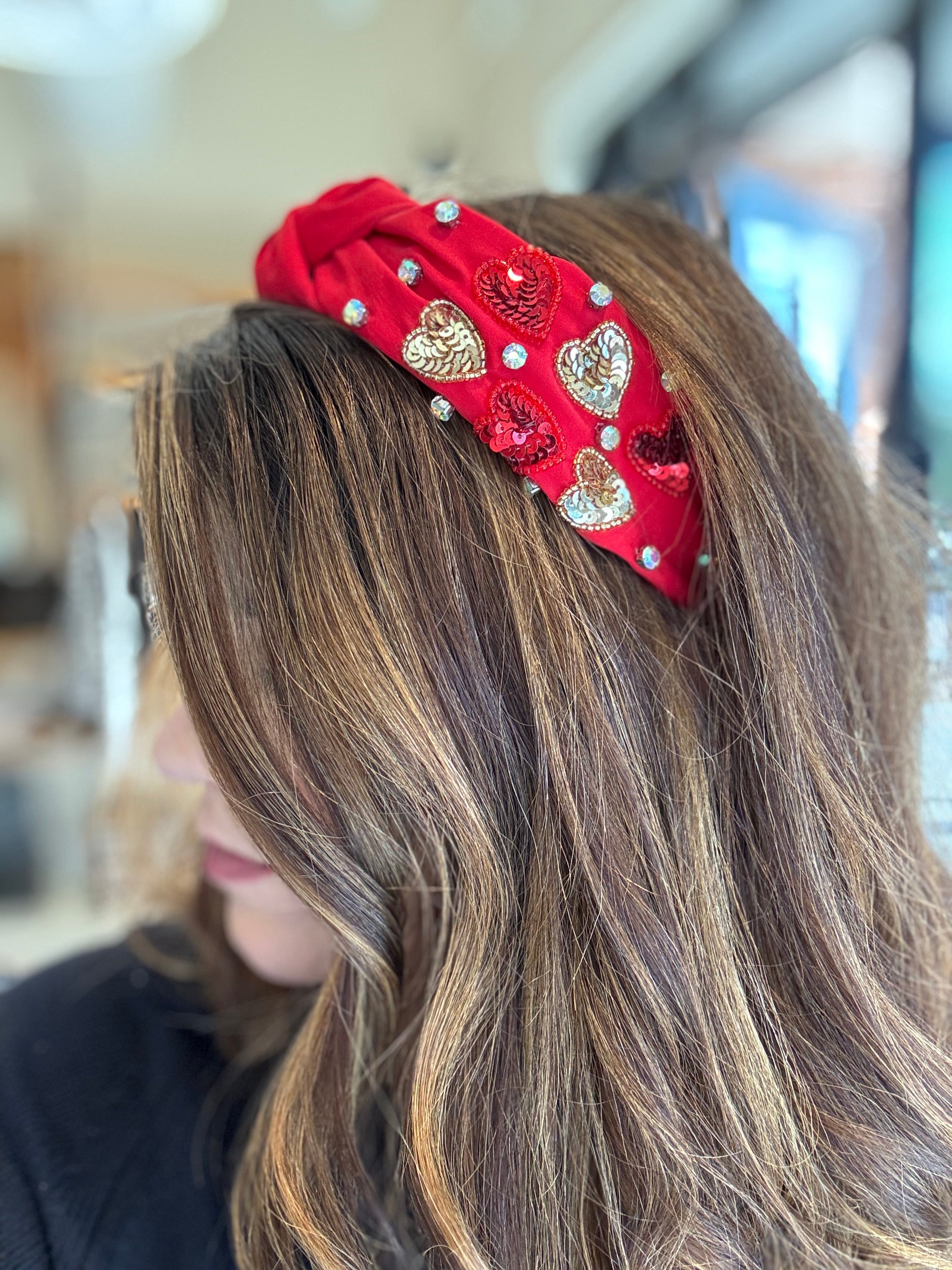 Heart Seed Bead Headband