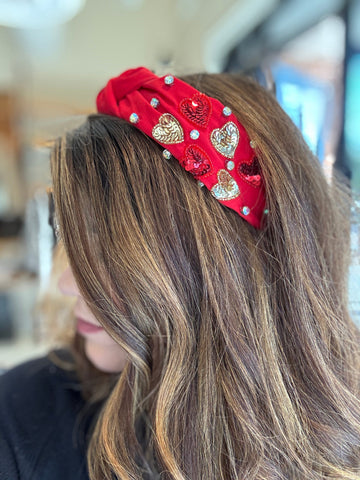 Heart Seed Bead Headband