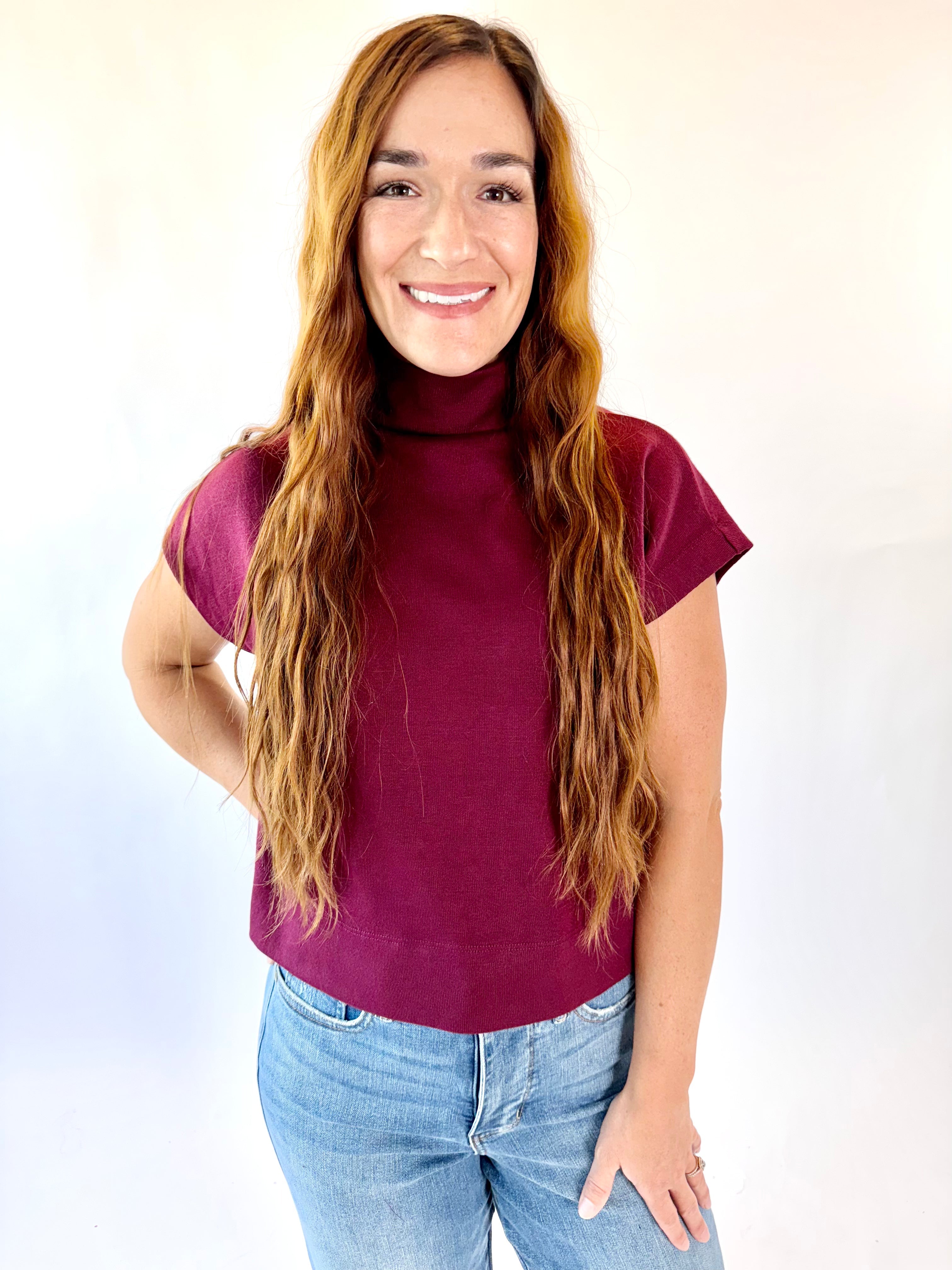 Chic Comfort Mock Neck Knit Top