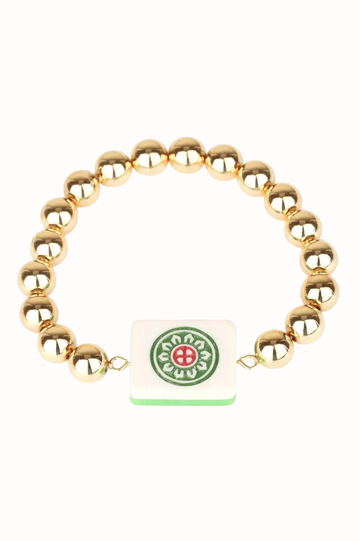 Mahjong Stretch Beaded Bracelet | Flower