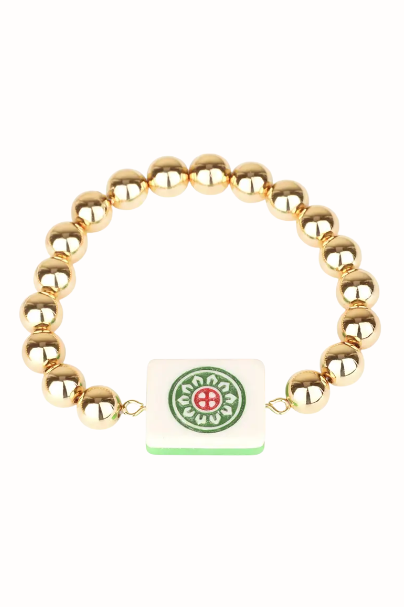 Mahjong Stretch Beaded Bracelet | Flower