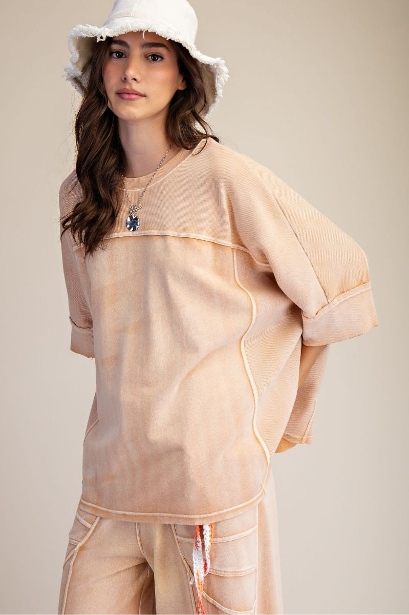 Monkey Washed Terry Knit Top