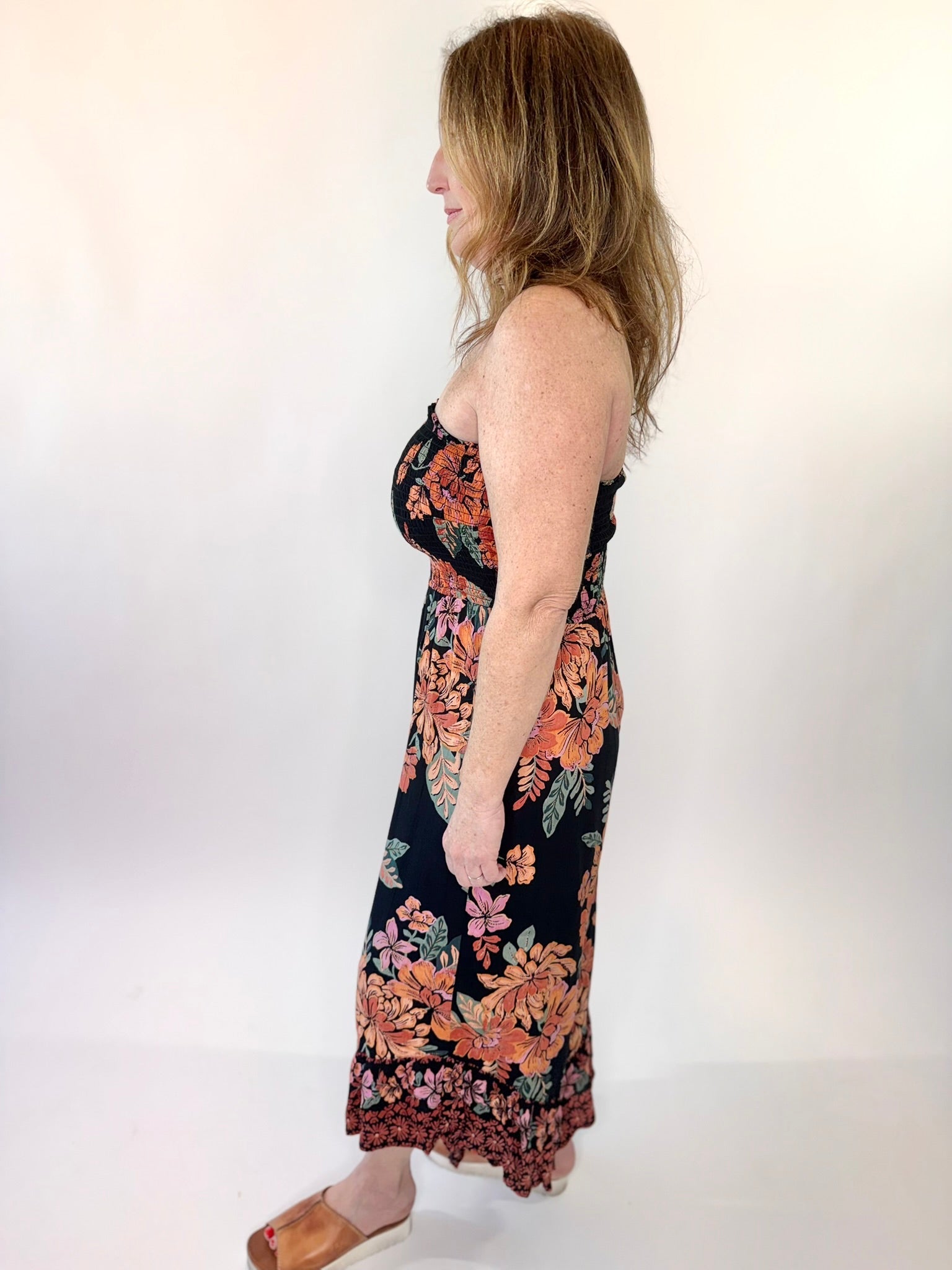 Sunset Garden Hanky Hem Jumpsuit