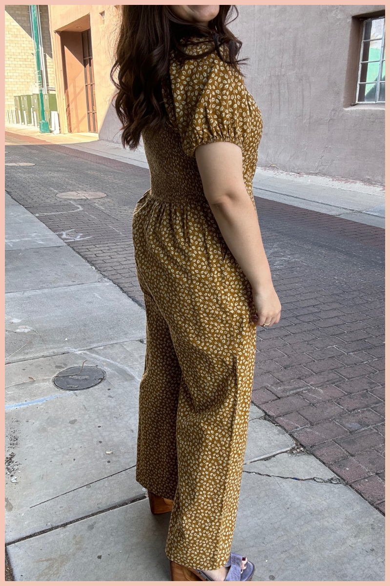 Falling Leaves Smocked Jumpsuit | Final Sale