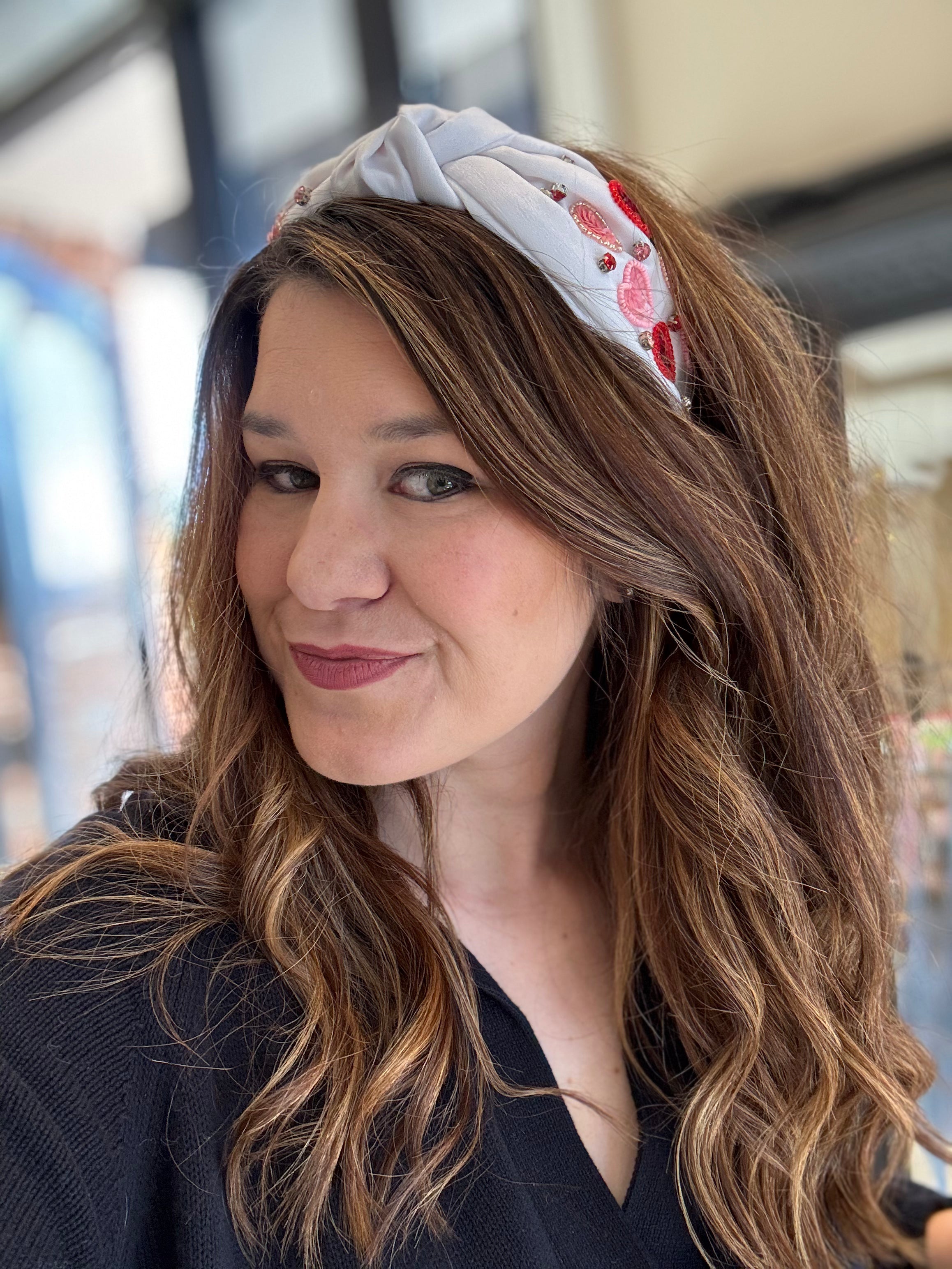 Heart Seed Bead Headband