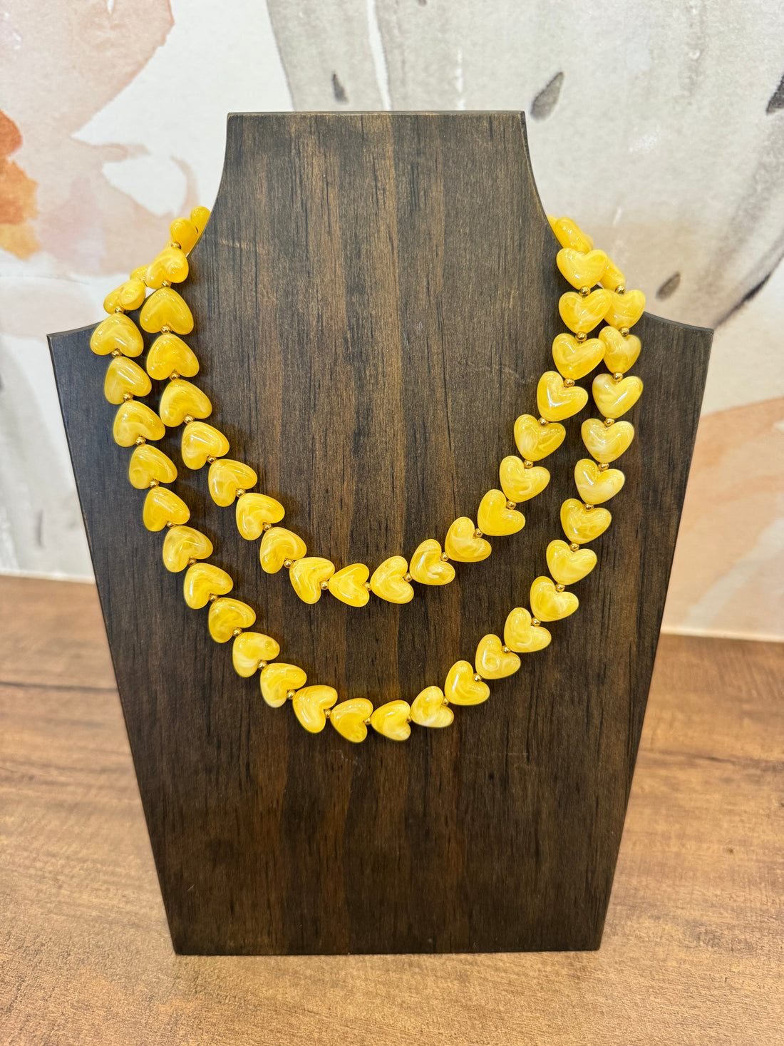 Sweet as Sunshine Yellow Heart Necklace