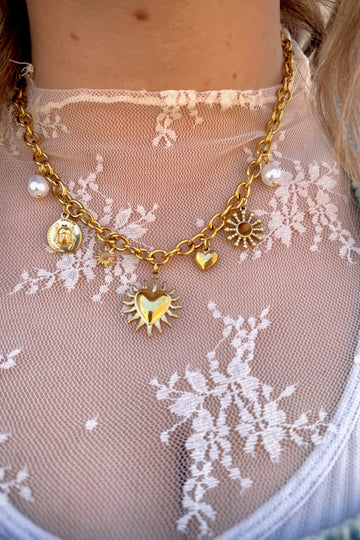 Spiked Heart Pendant Necklace