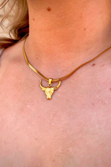 Cow Skull Necklace