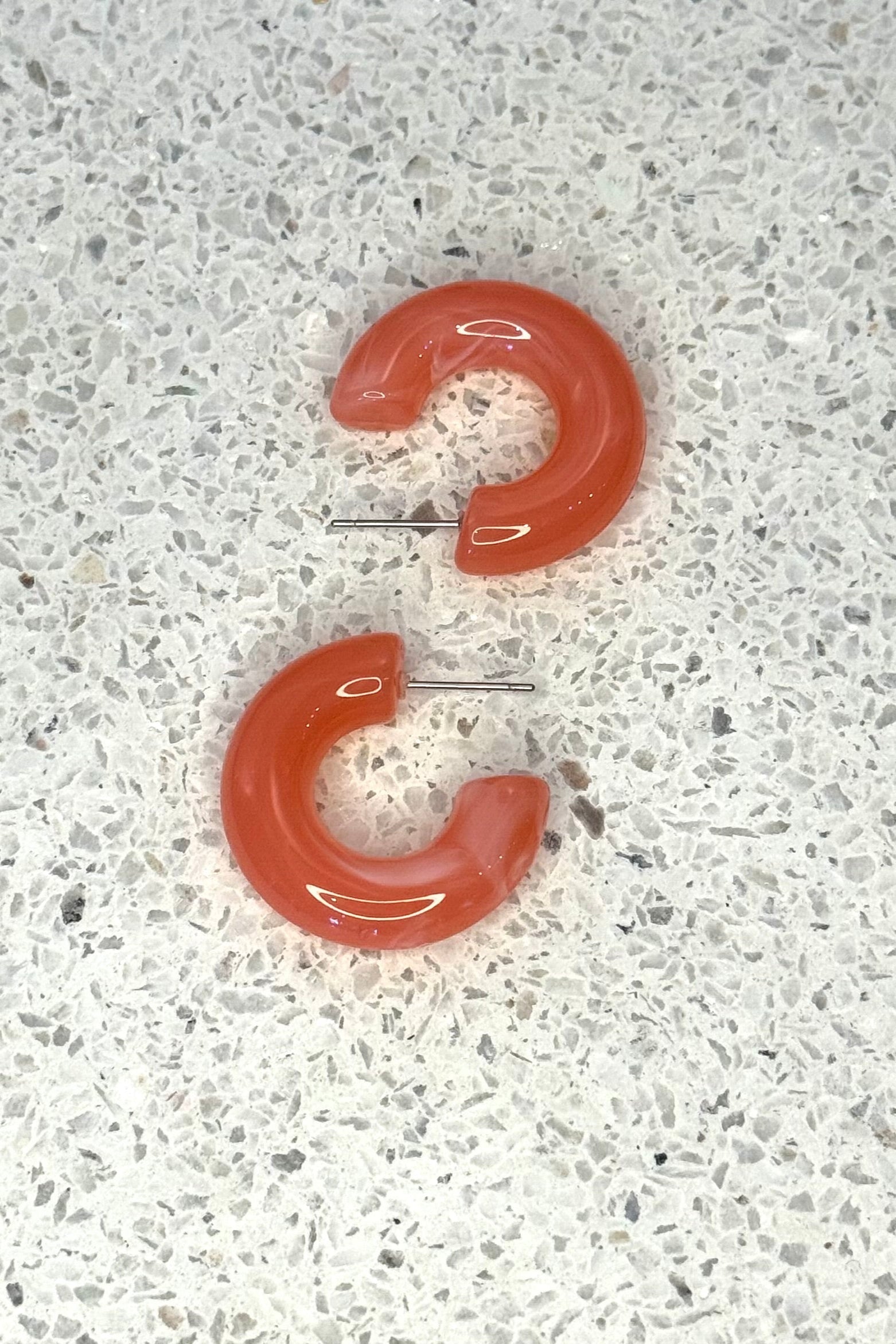 Bright Acrylic Hoop Earrings