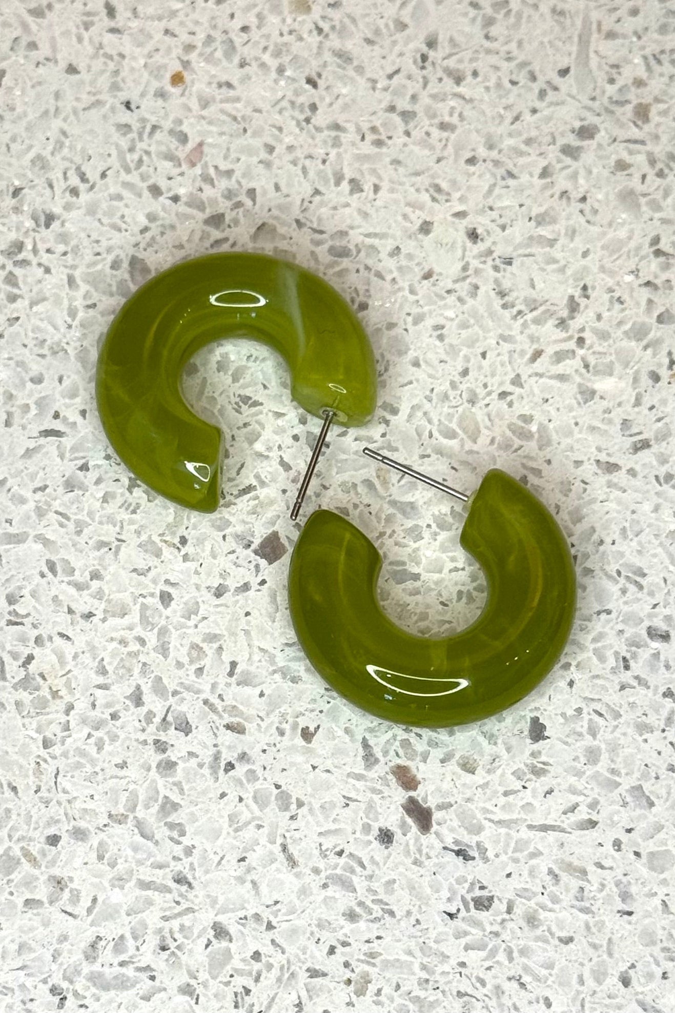 Bright Acrylic Hoop Earrings