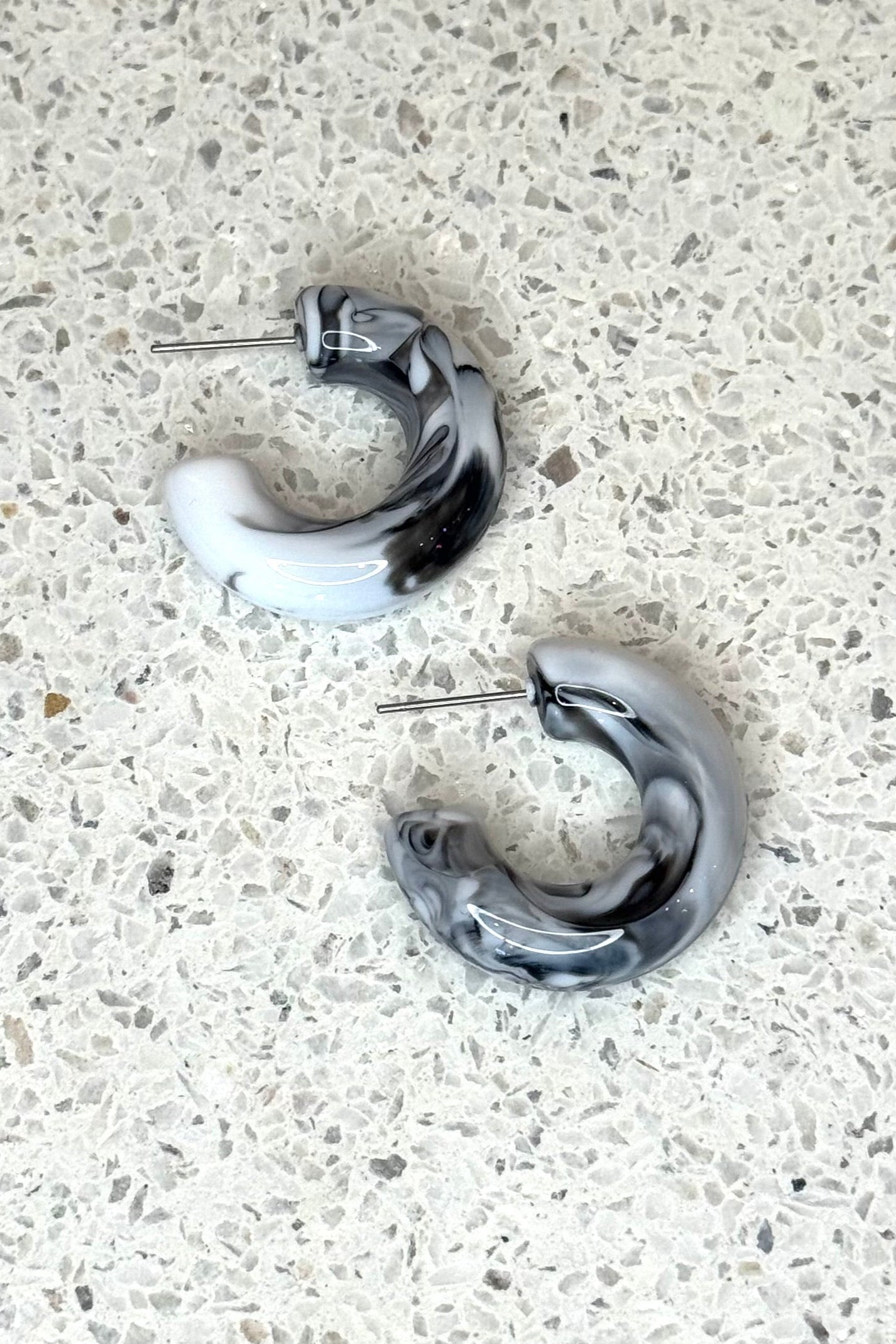 Bright Acrylic Hoop Earrings