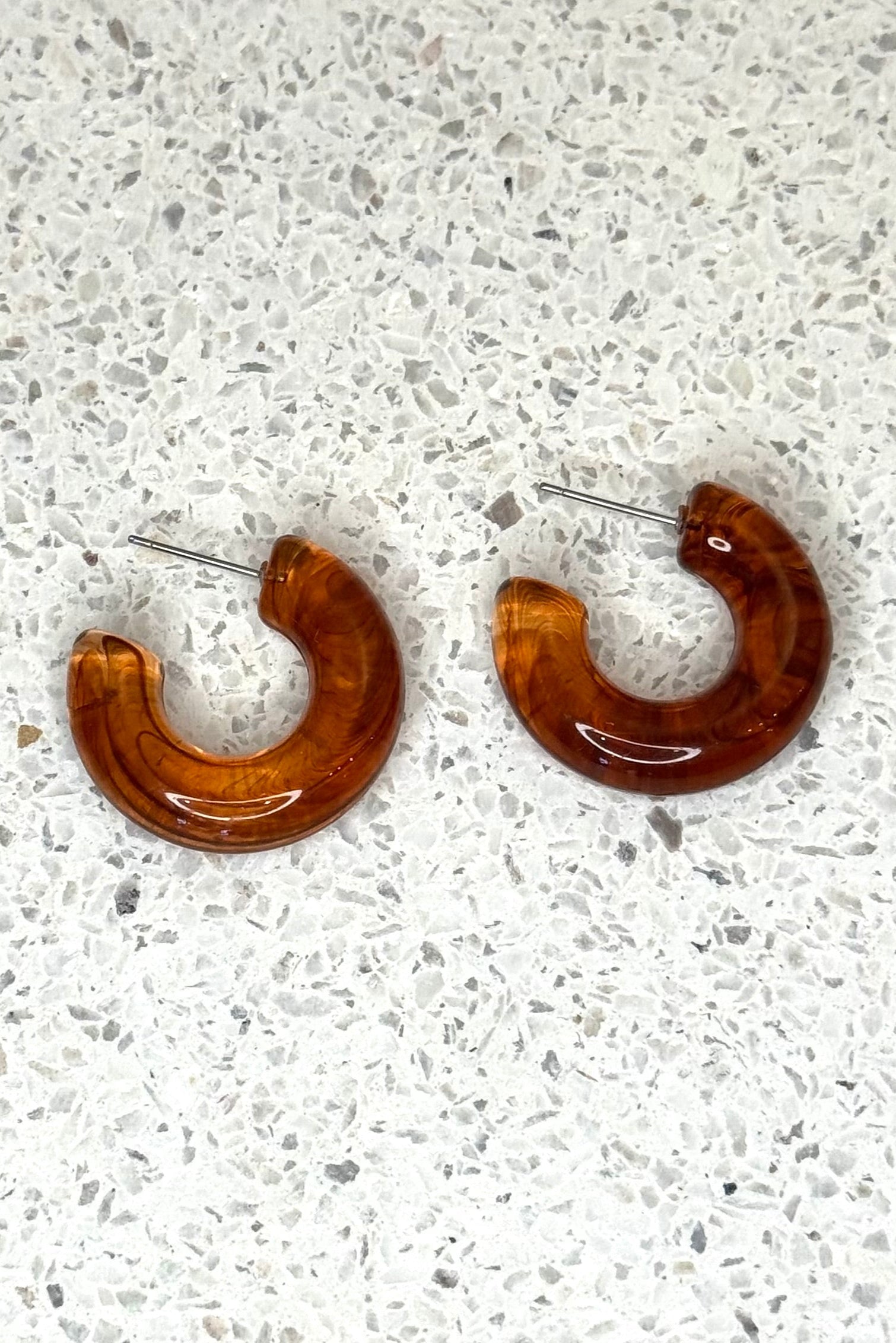 Bright Acrylic Hoop Earrings