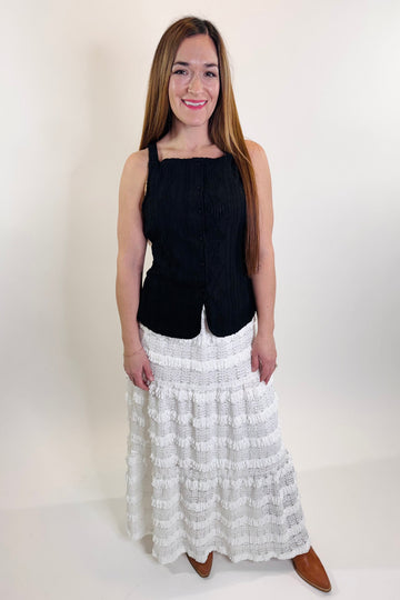 Lace in Bloom Tiered Midi Skirt