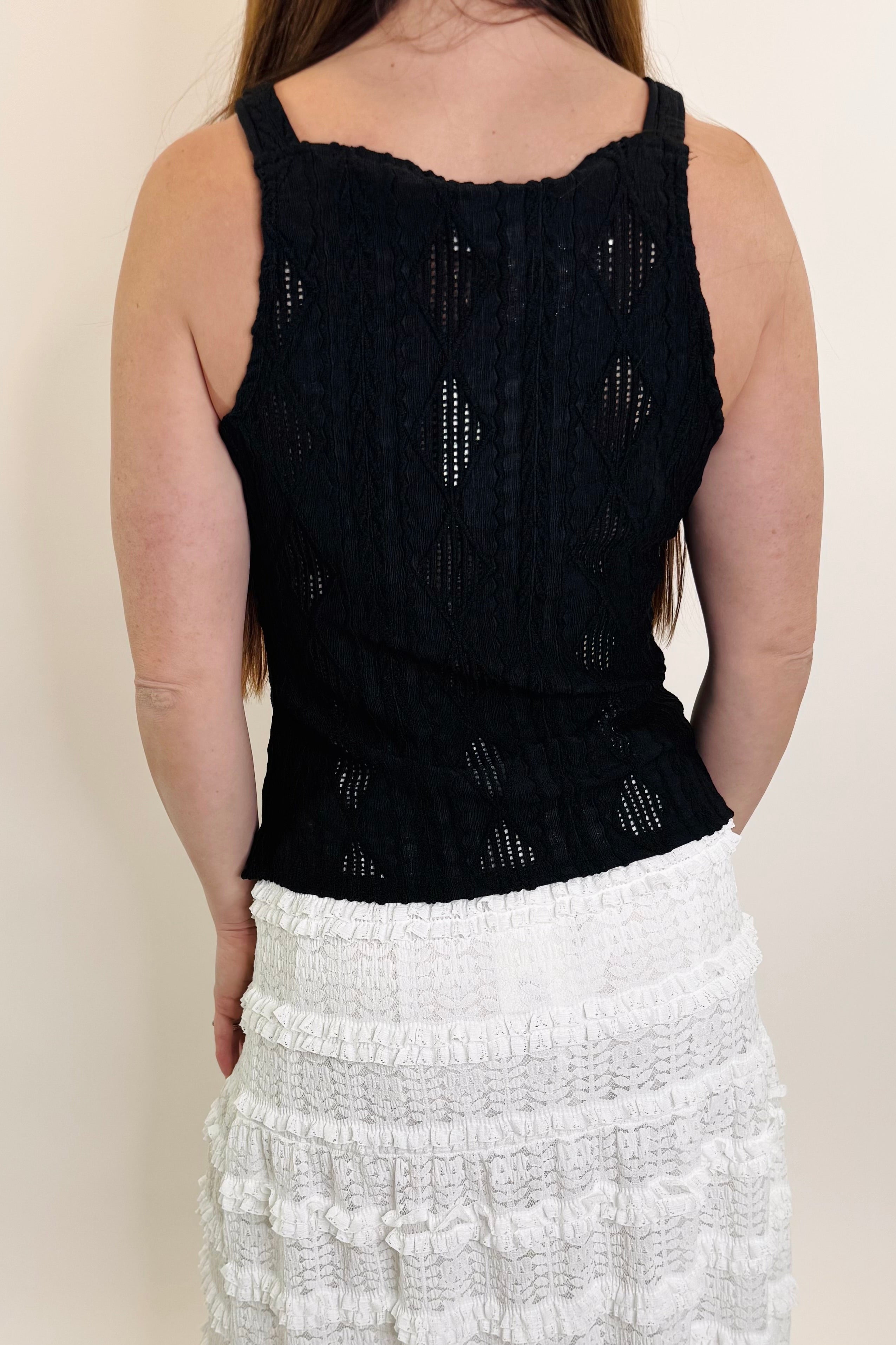 Midnight Rodeo Button Top