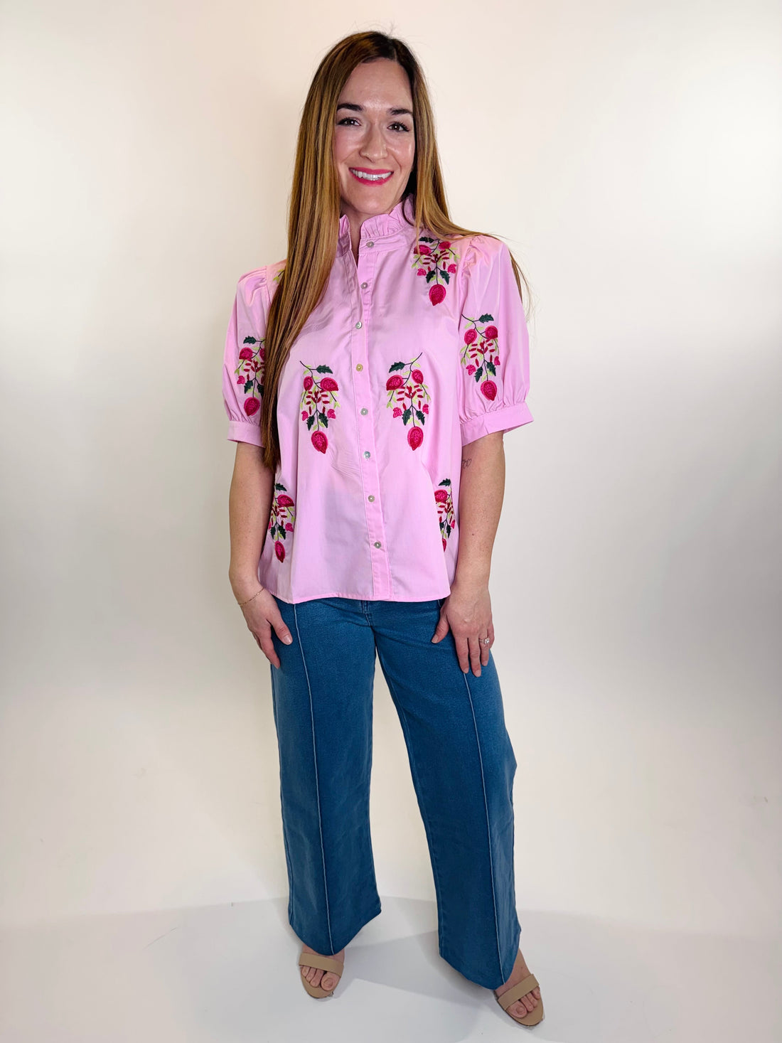 Petal Embroidered Blouse