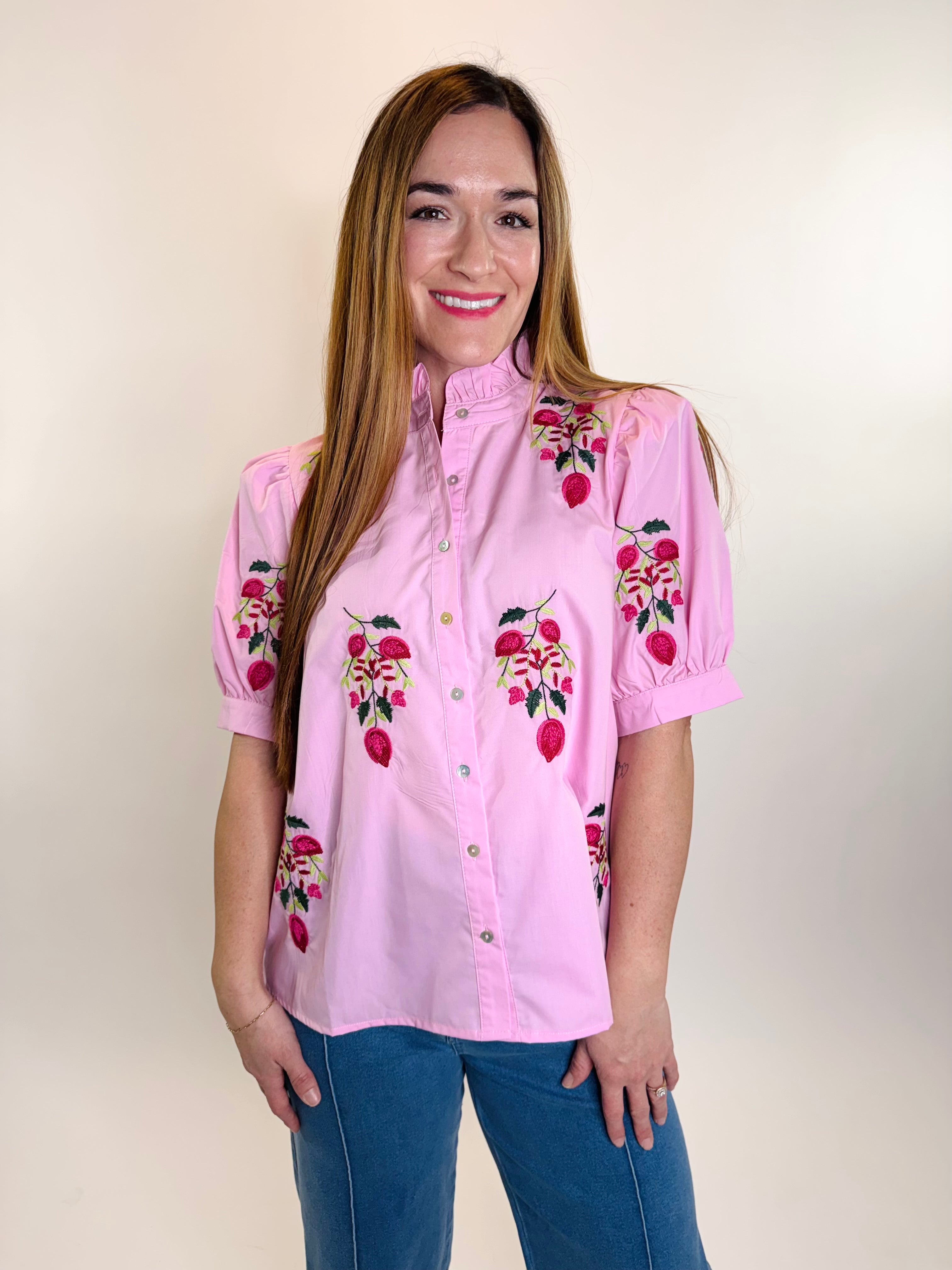 Petal Embroidered Blouse