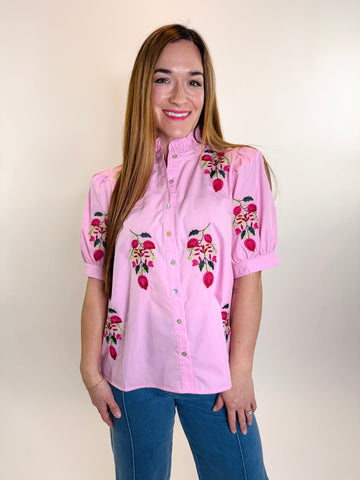 Petal Embroidered Blouse