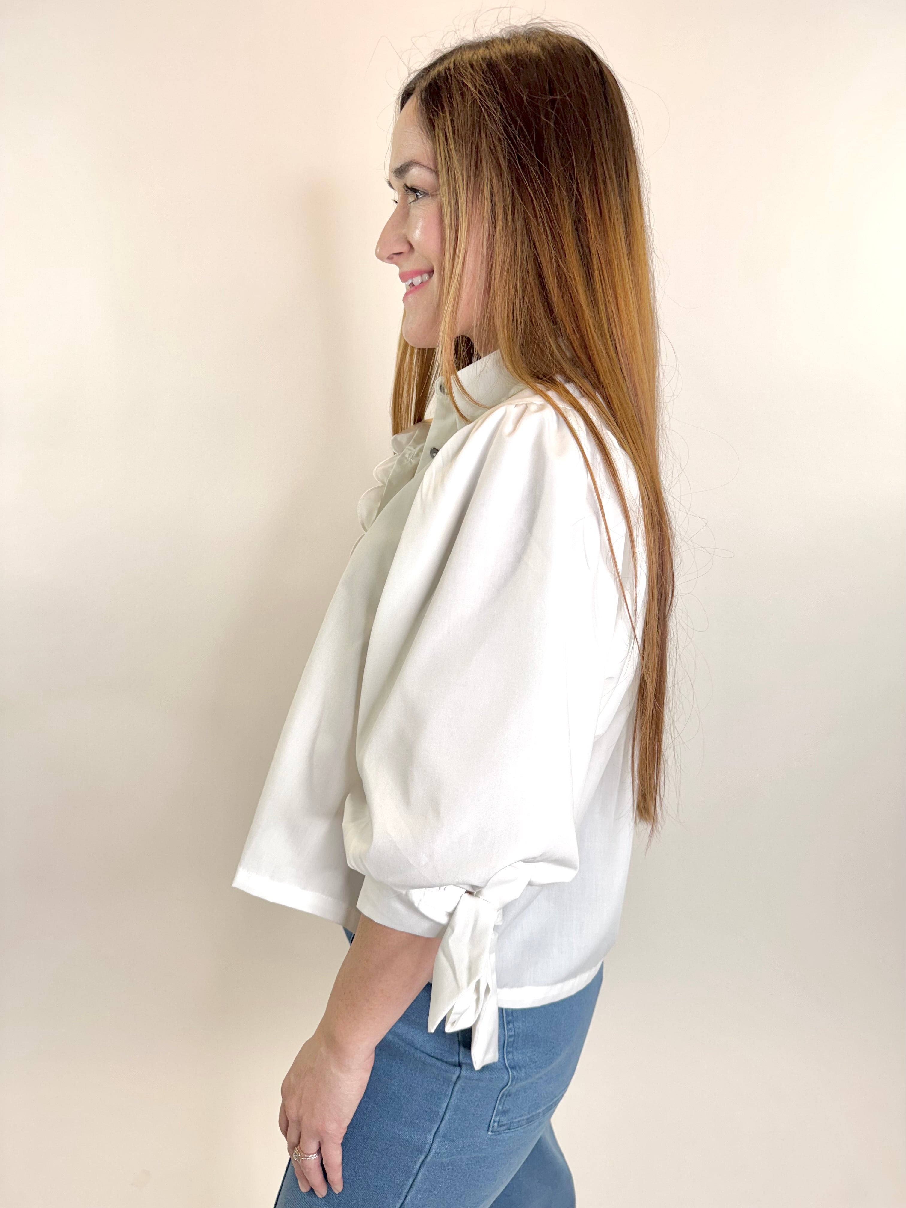 Petal Trim Garden Party Blouse