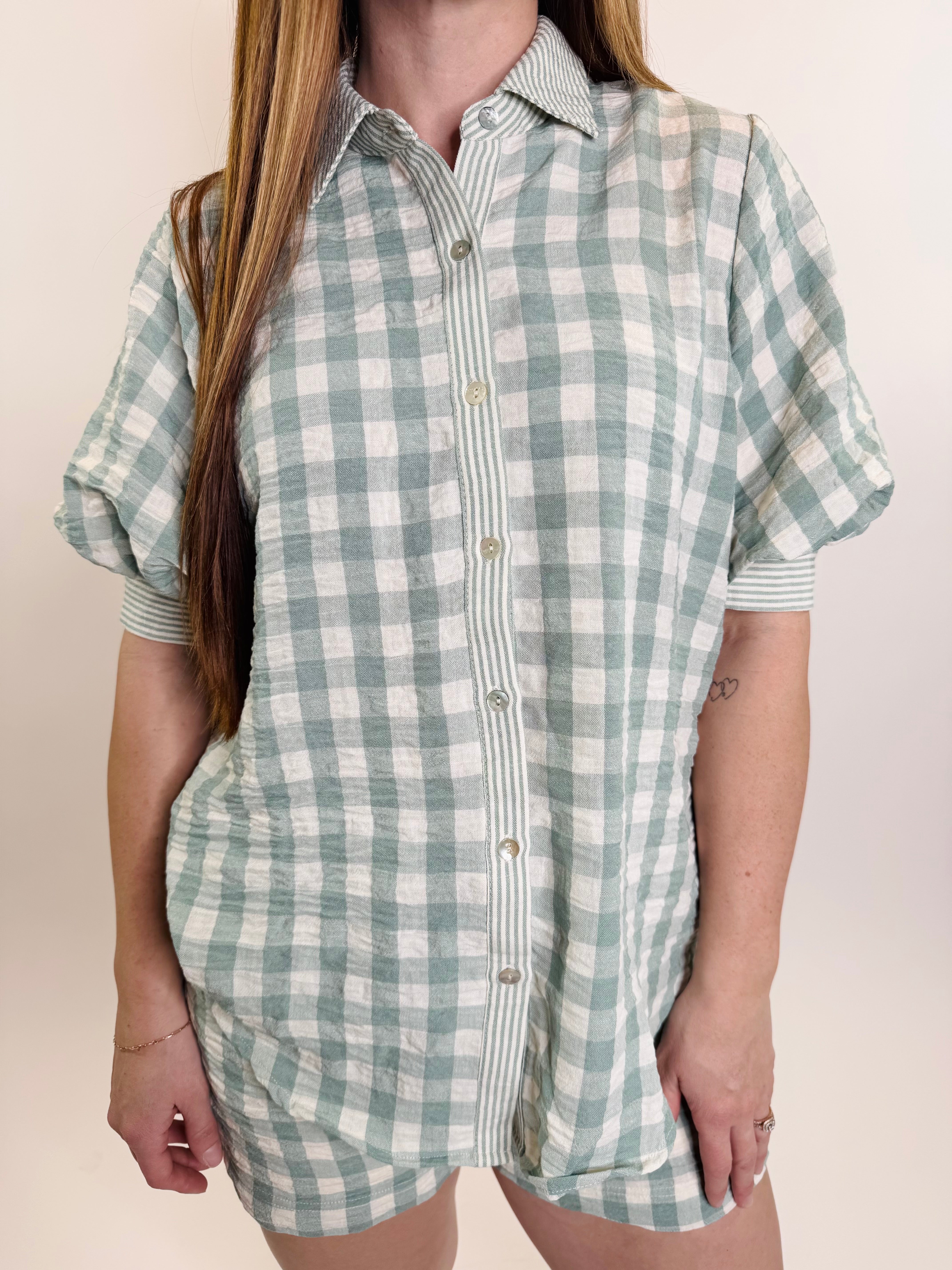Picnic Gingham Lounge Top