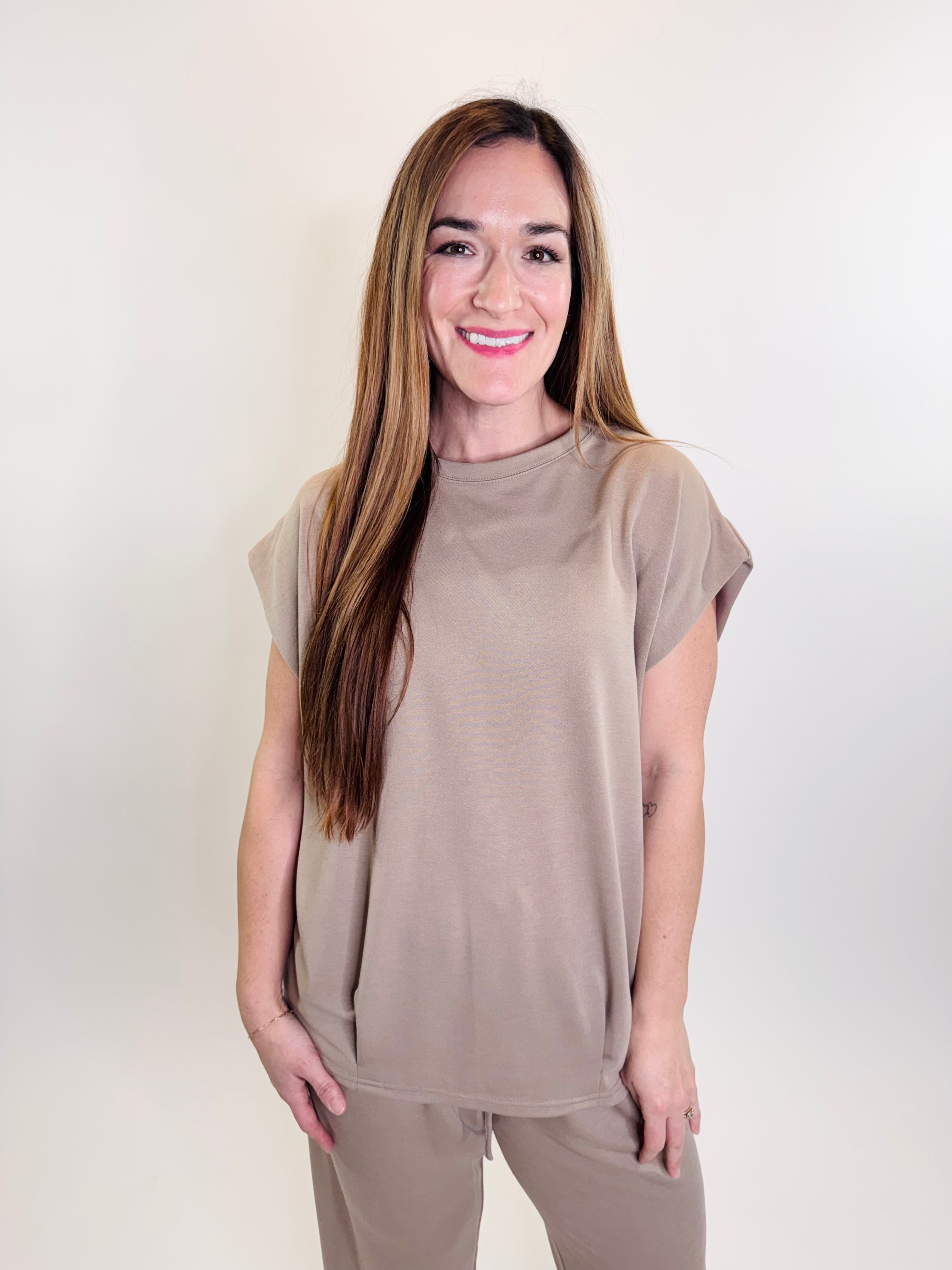 Solid Knit Sleeveless Comfy Top