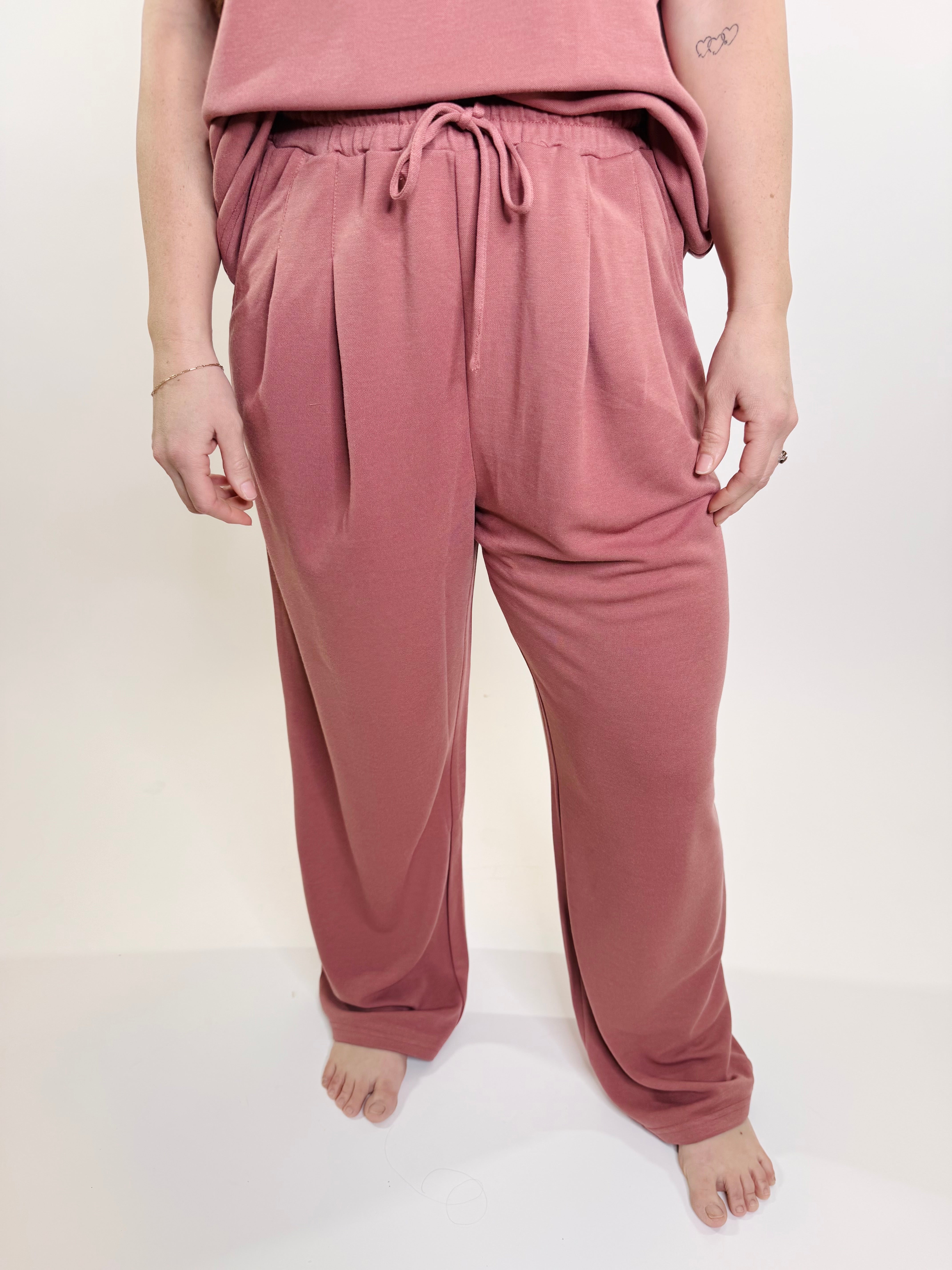 Solid Knit Comfy Pants