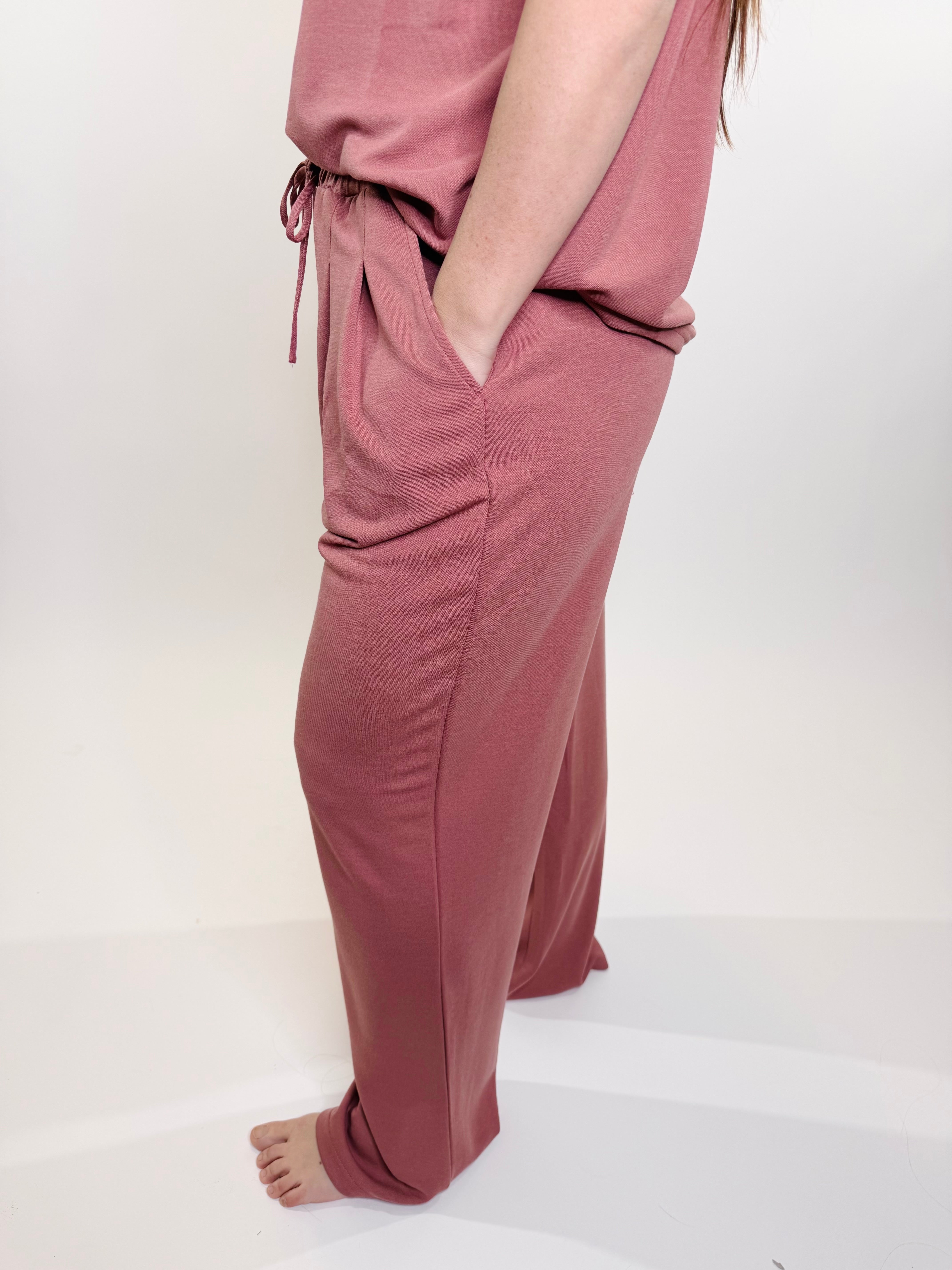 Solid Knit Comfy Pants