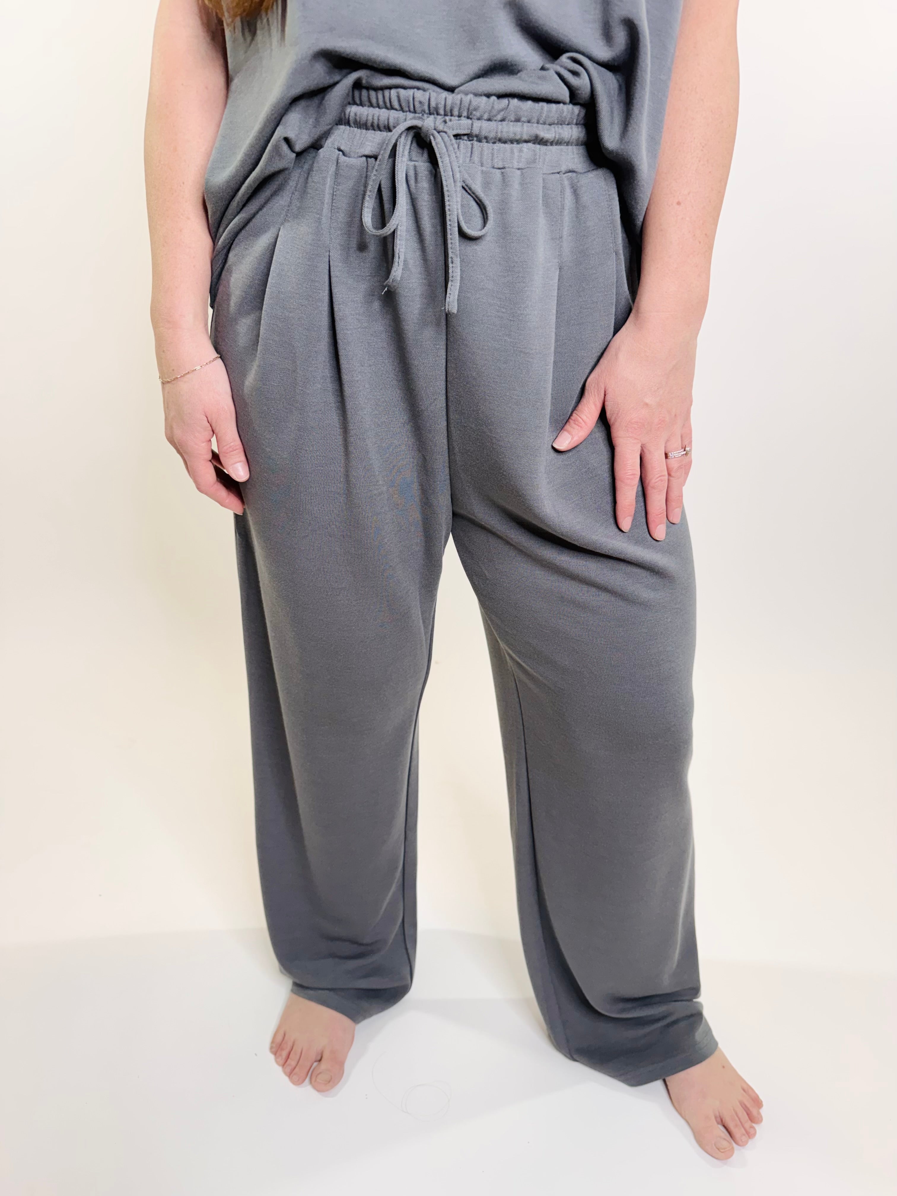 Solid Knit Comfy Pants
