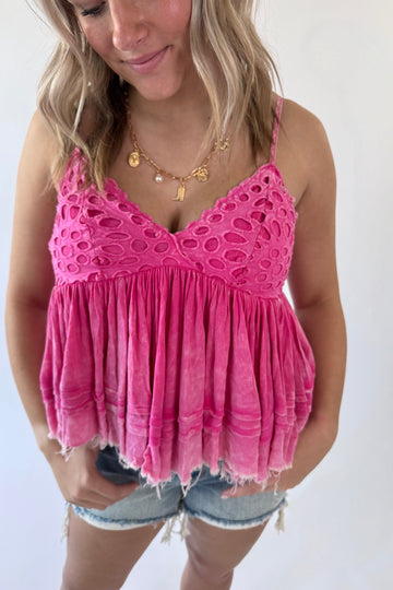 Mineral Washed Woven Tank Top | Final Sale