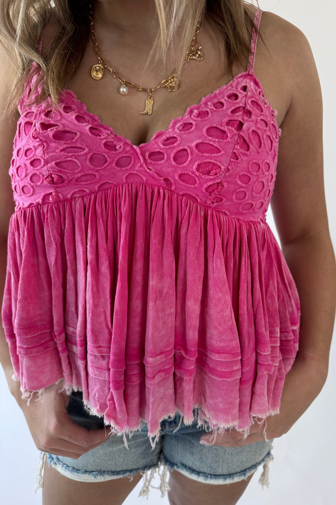Mineral Washed Woven Tank Top | Final Sale