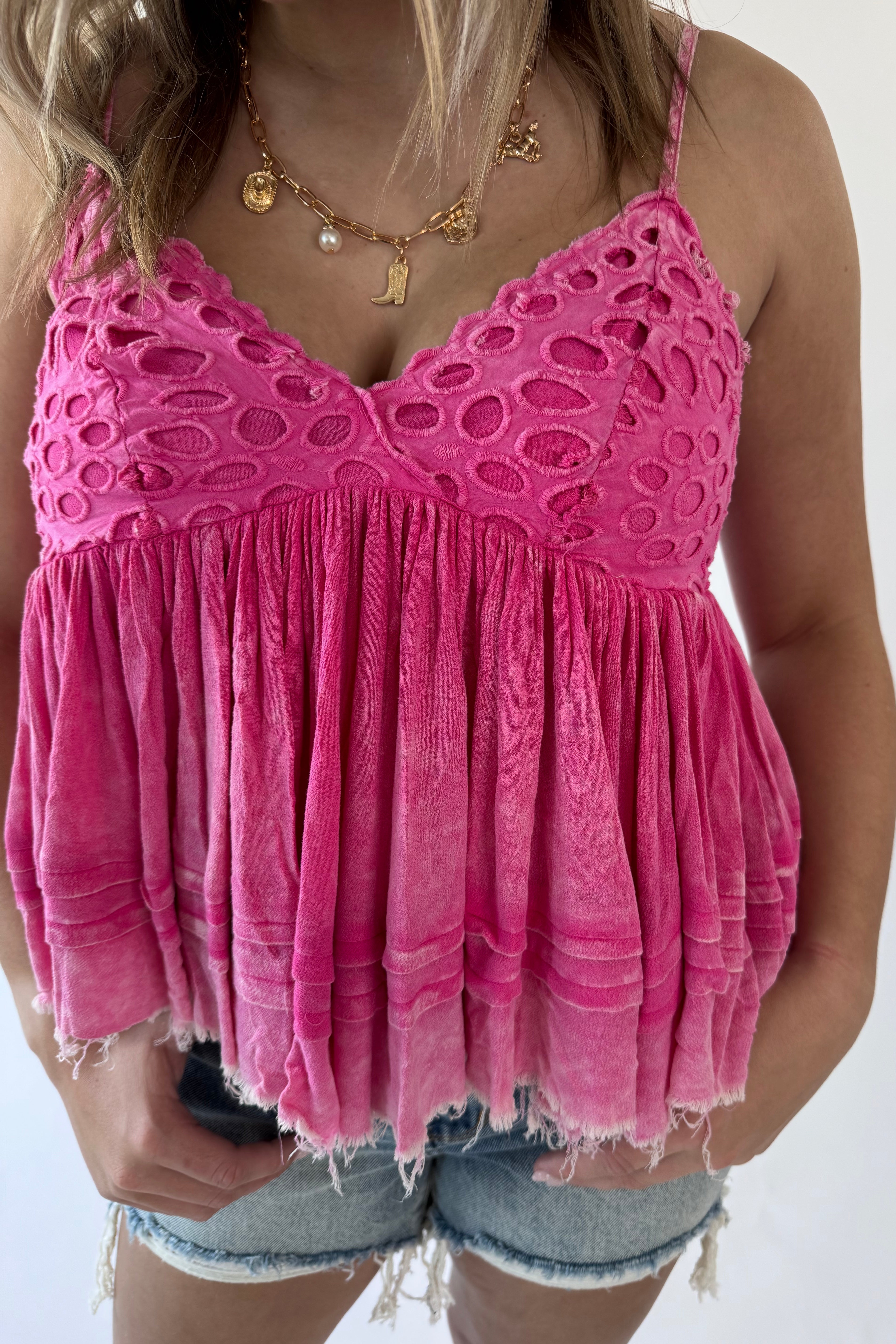 Mineral Washed Woven Tank Top | Final Sale