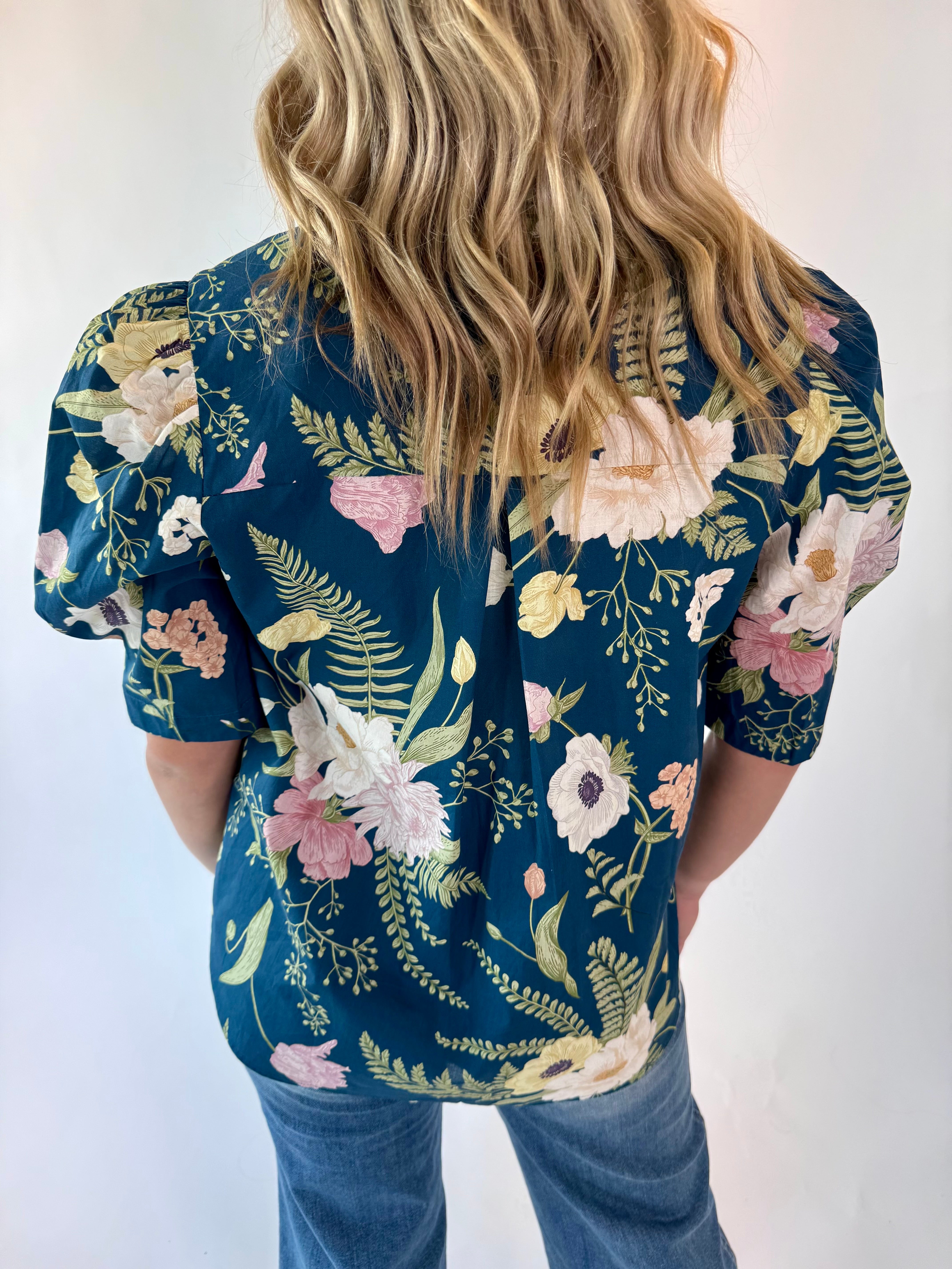 Botanical Breeze Puff Sleeve Top