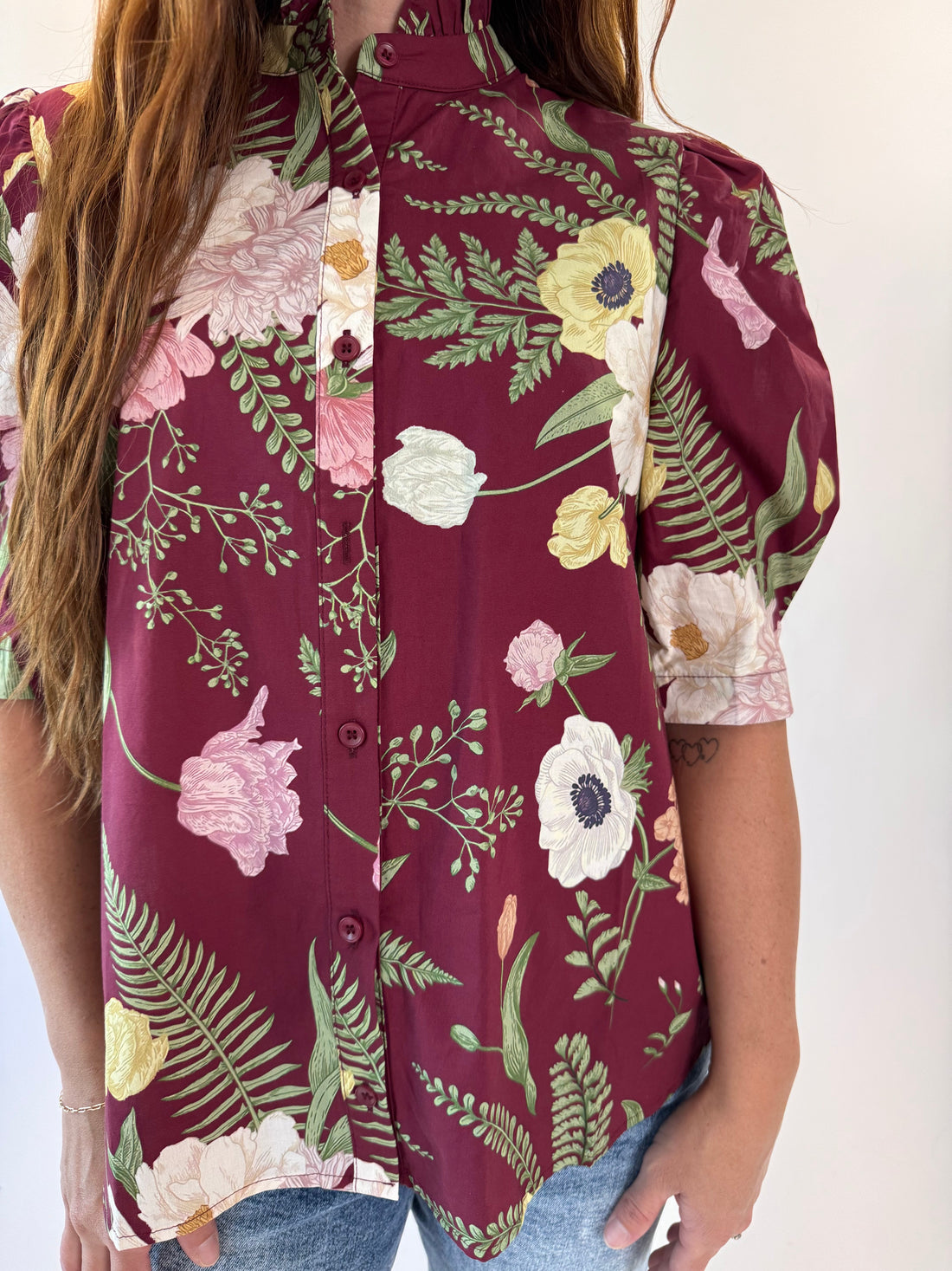 Botanical Breeze Puff Sleeve Top