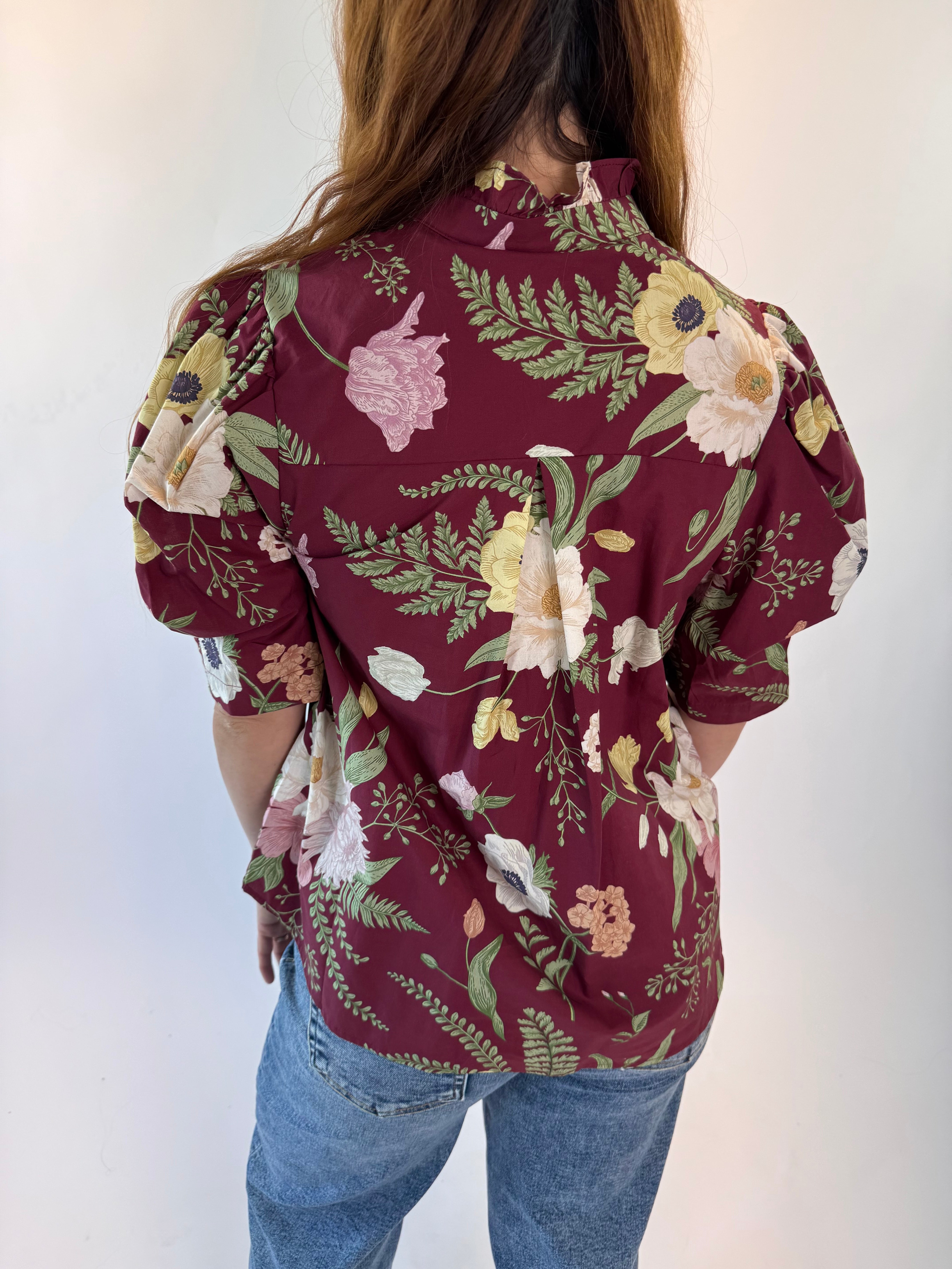 Botanical Breeze Puff Sleeve Top